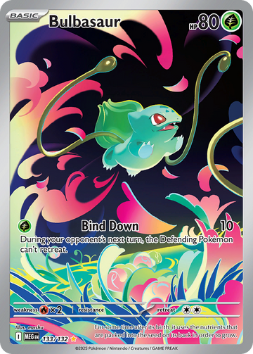 Bulbasaur 133/132 Illustration Rare by mashu, Pokemon TCG Mega Evolution