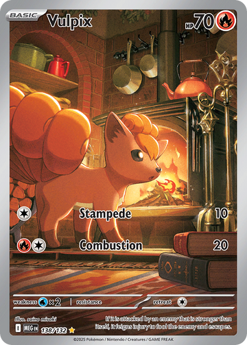 Vulpix 138/132 Illustration Rare by saino misaki, Pokemon TCG Mega Evolution