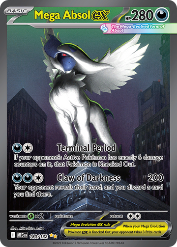 Mega Absol ex 180/132 Special Illustration Rare by Mitsuhiro Arita, Pokemon TCG Mega Evolution