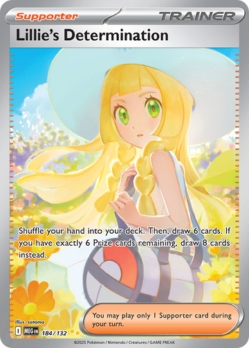 Lillie's Determination 184/132 Special Illustration Rare by satoma, Pokemon TCG Mega Evolution