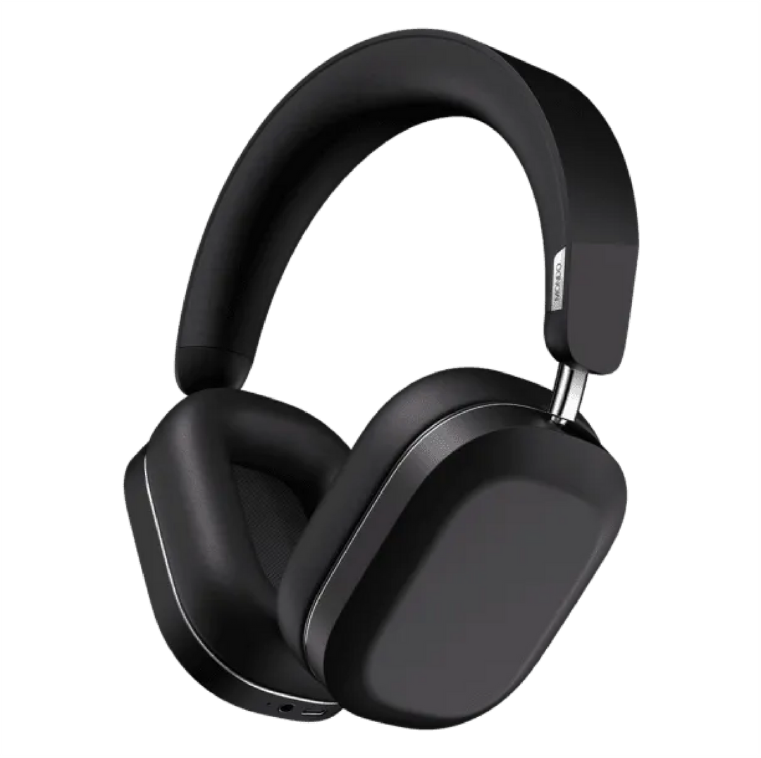 Mondo by Defunc over-ear headphones in black, front view