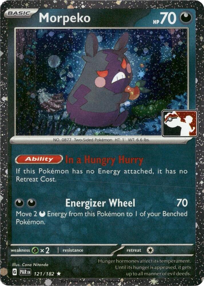 Morpeko 121/182 Rare Prize Pack Pokémon card - Paradox Rift