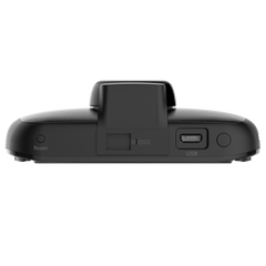 myGEKOgear Orbit 960 dash cam, top edge with reset button, USB port and power button