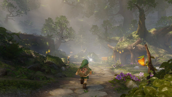 Young Link runs through Kokiri Forest in Ocarina of Time on Nintendo Switch 2