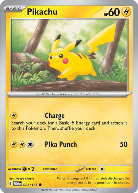 Pikachu #025/165 C - Scarlet & Violet 151 Pokemon 2023