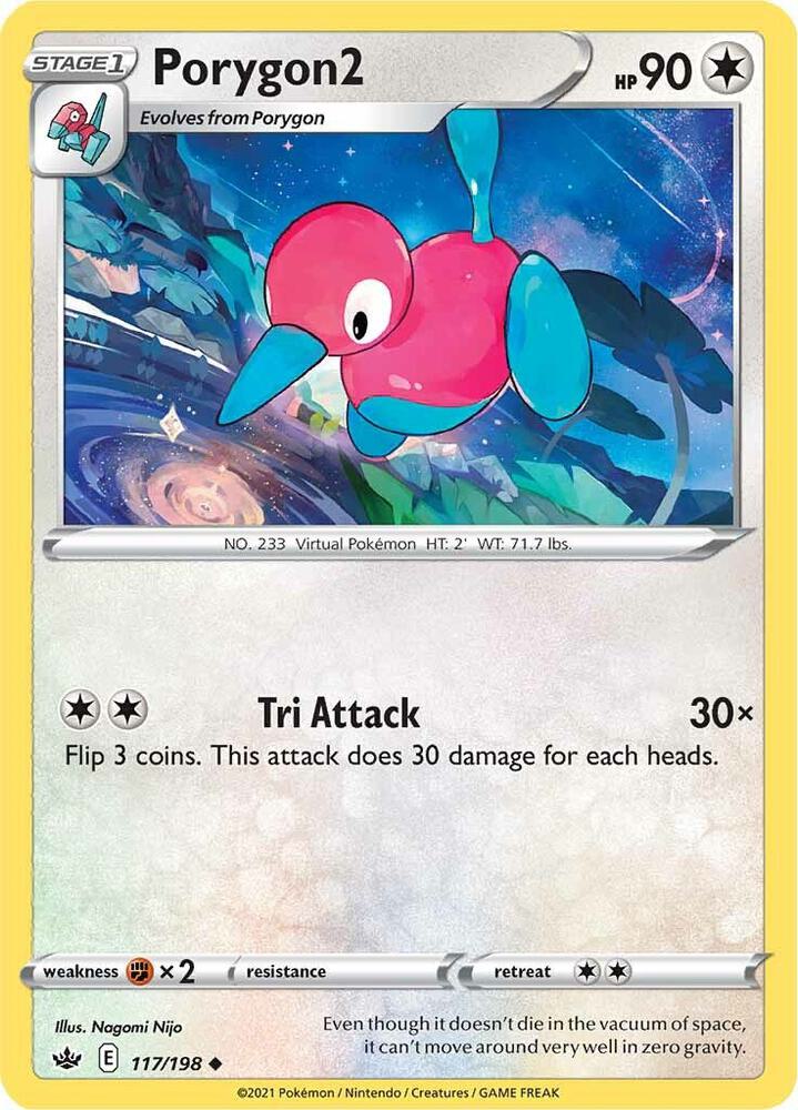 Porygon2 117/198 Uncommon Pokémon card - Chilling Reign
