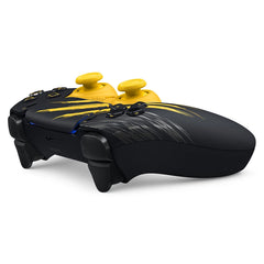 DualSense Marvel's Wolverine Battle Yellow Limited Edition, rear three-quarter view with the triggers and light bar