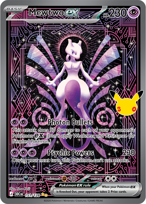 Mewtwo ex 151/128, 30th Celebration