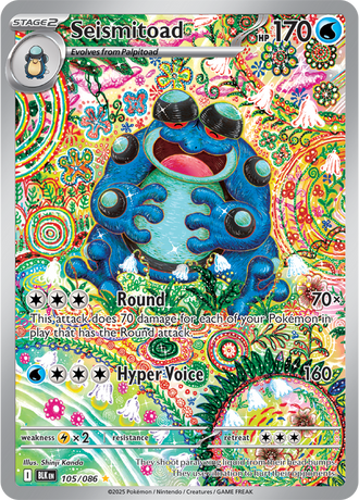 Seismitoad 105/086 Illustration Rare, Pokémon TCG Black Bolt