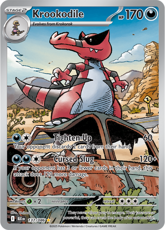 Krookodile 137/086 Illustration Rare, Pokémon TCG Black Bolt