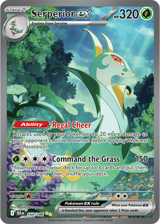Serperior ex 164/086 Special Illustration Rare by Ryota Murayama, Pokémon TCG Black Bolt
