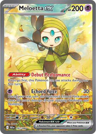 Meloetta ex 167/086 Special Illustration Rare, Pokémon TCG Black Bolt