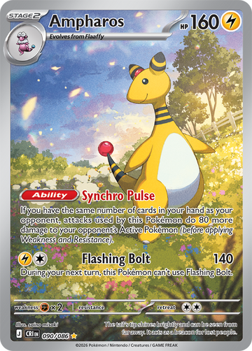 Ampharos 090/086 Illustration Rare by saino misaki, Pokemon TCG Chaos Rising