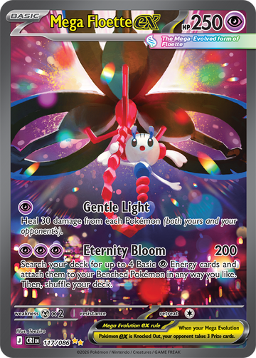Mega Floette ex 117/086 Special Illustration Rare by Teeziro, Pokemon TCG Chaos Rising