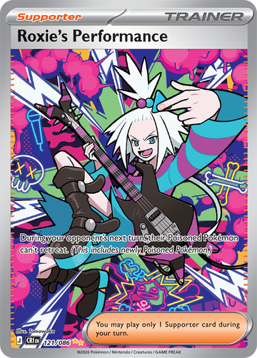 Roxie's Performance 121/086 Special Illustration Rare by Tomowaka, Pokemon TCG Chaos Rising