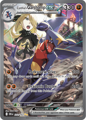 Cynthia's Garchomp ex 232/182 Special Illustration Rare, Pokémon TCG Destined Rivals