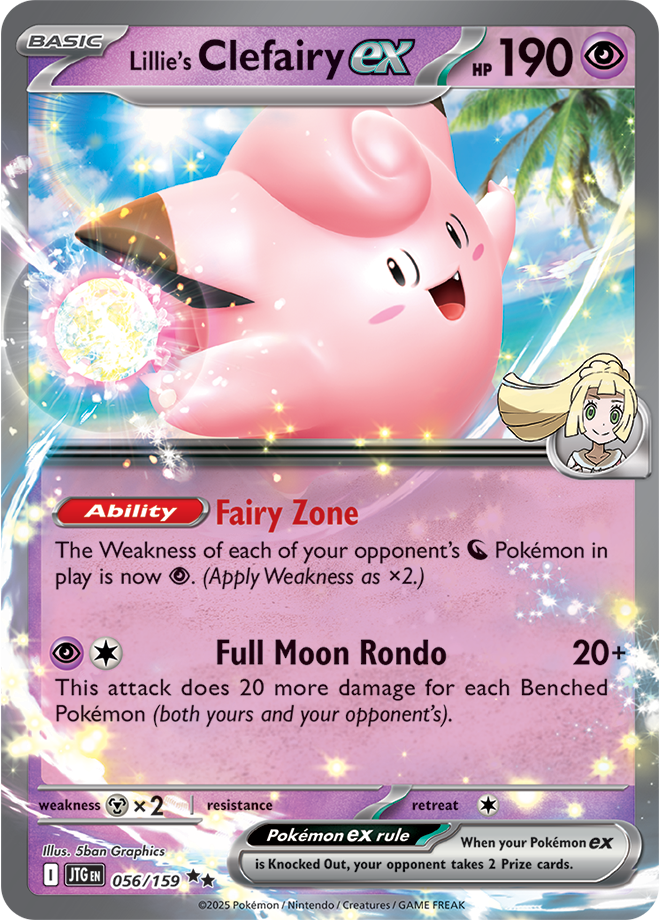 Lillie's Clefairy ex 056/159 Double Rare, Pokémon TCG Journey Together
