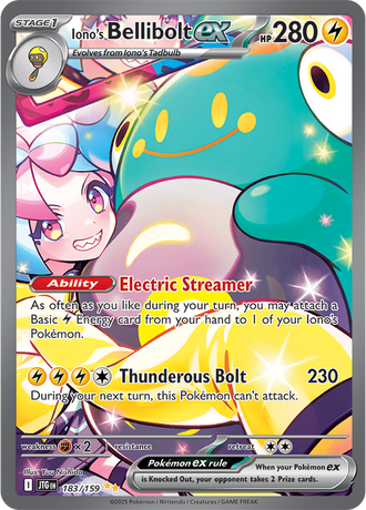 Iono's Bellibolt ex 183/159 Special Illustration Rare, Pokémon TCG Journey Together