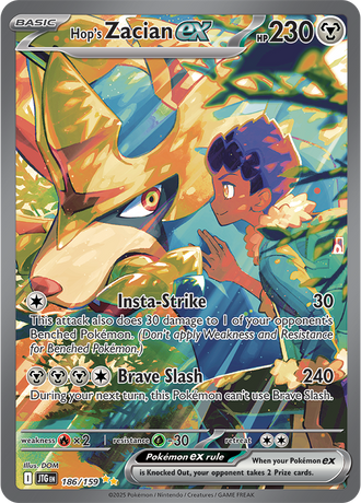 Hop's Zacian ex 186/159 Special Illustration Rare, Pokémon TCG Journey Together