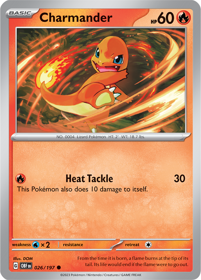 Charmander 026/197 by DOM, Pokémon TCG Obsidian Flames
