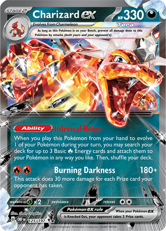 Charizard ex 125/197 Double Rare by 5ban Graphics, Pokémon TCG Obsidian Flames