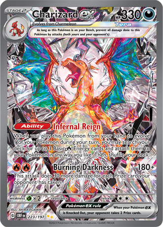 Charizard ex 223/197 Special Illustration Rare by AKIRA EGAWA, Pokémon TCG Obsidian Flames