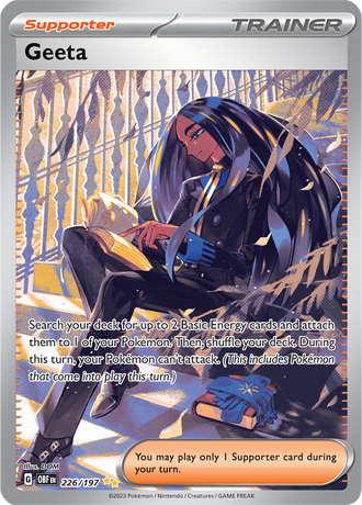 Geeta 226/197 Special Illustration Rare by DOM, Pokémon TCG Obsidian Flames