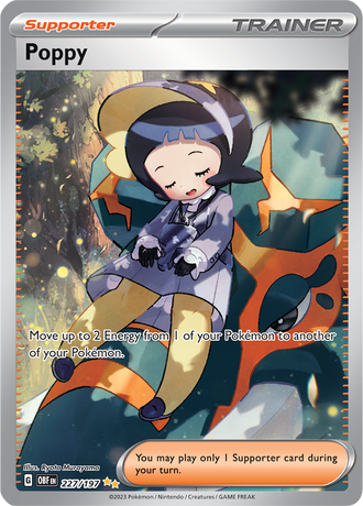 Poppy 227/197 Special Illustration Rare by Ryota Murayama, Pokémon TCG Obsidian Flames