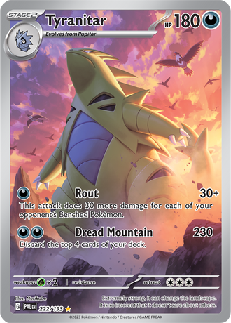Tyranitar 222/193 Illustration Rare by Nurikabe, Pokémon TCG Paldea Evolved