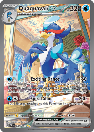 Quaquaval ex 260/193 Special Illustration Rare by Souichirou Gunjima, Pokémon TCG Paldea Evolved