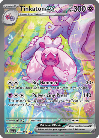 Tinkaton ex 262/193 Special Illustration Rare by Tika Matsuno, Pokémon TCG Paldea Evolved