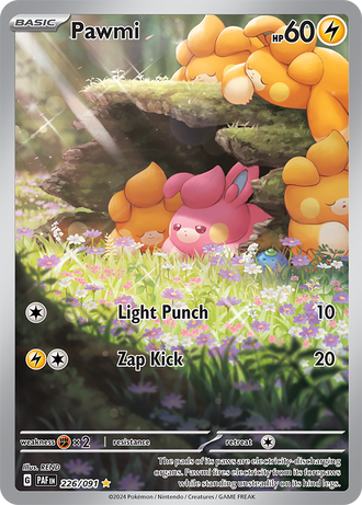 Pawmi 226/091 Illustration Rare, Pokémon TCG Paldean Fates