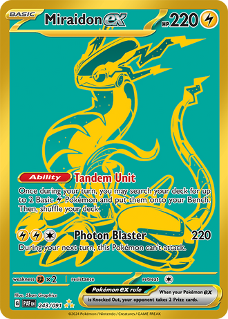Miraidon ex 243/091 Hyper Rare, Pokémon TCG Paldean Fates