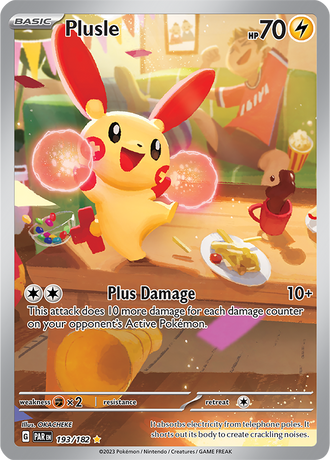 Plusle 193/182 Illustration Rare, Pokémon TCG Paradox Rift