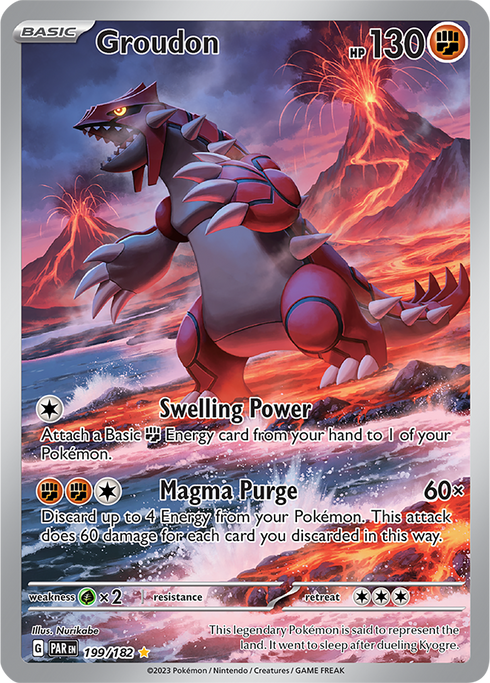 Groudon 199/182 Illustration Rare, Pokémon TCG Paradox Rift