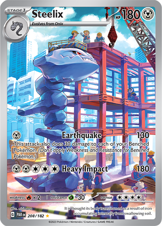 Steelix 208/182 Illustration Rare, Pokémon TCG Paradox Rift