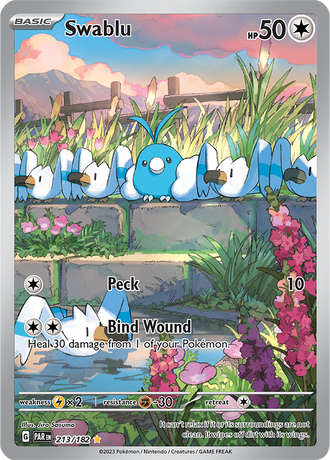 Swablu 213/182 Illustration Rare, Pokémon TCG Paradox Rift