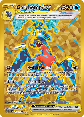 Garchomp ex 260/182 Hyper Rare, Pokémon TCG Paradox Rift