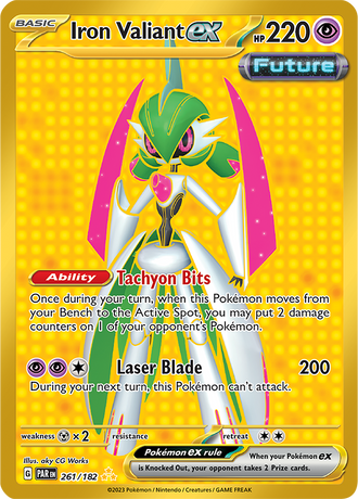 Iron Valiant ex 261/182 Hyper Rare, Pokémon TCG Paradox Rift