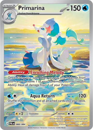 Primarina 088/084 Illustration Rare by satoma, Pitch Black