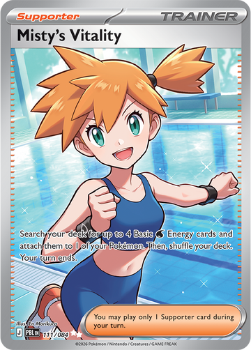 Misty's Vitality 111/084 Ultra Rare full art by En Morikura, Pitch Black