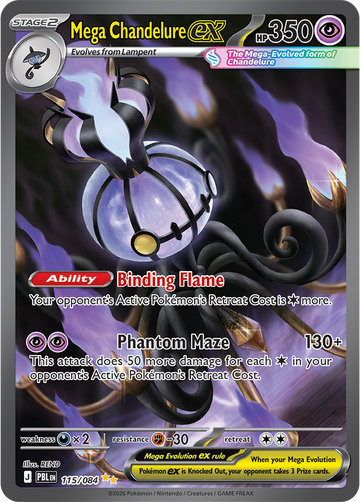 Mega Chandelure ex 115/084 Special Illustration Rare by REND, Pitch Black