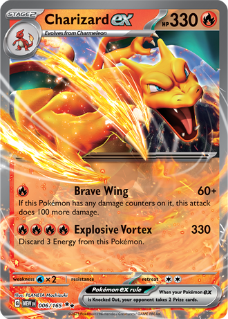 Charizard ex 006/165 Double Rare, Pokémon TCG Scarlet & Violet 151