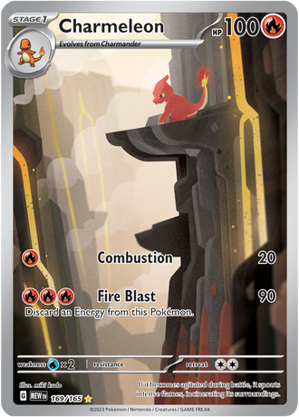 Charmeleon 169/165 Illustration Rare, Pokémon TCG Scarlet & Violet 151