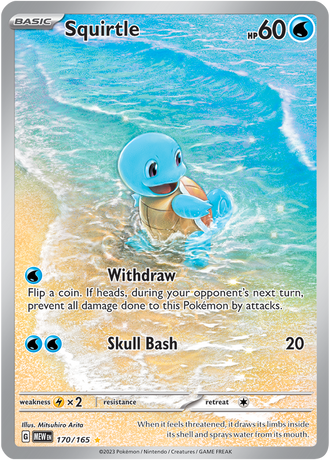 Squirtle 170/165 Illustration Rare, Pokémon TCG Scarlet & Violet 151