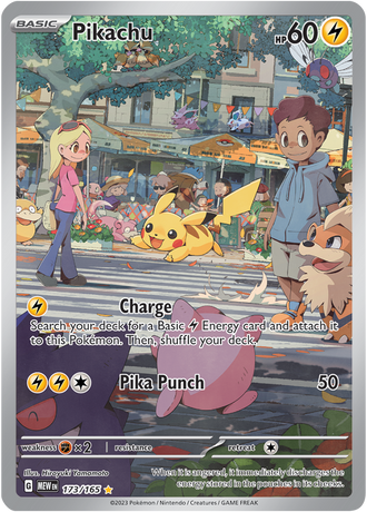 Pikachu 173/165 Illustration Rare, Pokémon TCG Scarlet & Violet 151
