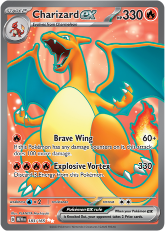Charizard ex 183/165 Ultra Rare, Pokémon TCG Scarlet & Violet 151