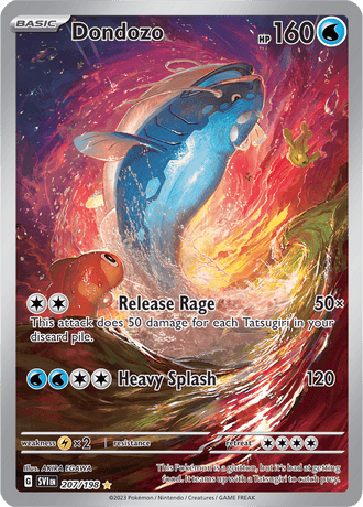 Dondozo 207/198 Illustration Rare by AKIRA EGAWA, Pokémon TCG Scarlet & Violet base set