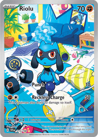 Riolu 215/198 Illustration Rare by Nelnal, Pokémon TCG Scarlet & Violet base set