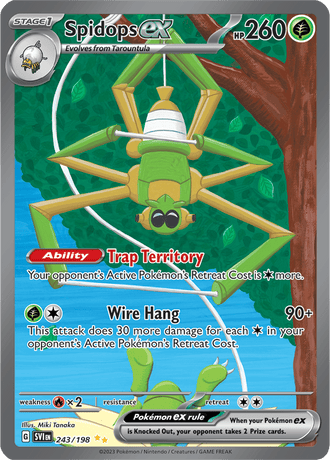 Spidops ex 243/198 Special Illustration Rare by Miki Tanaka, Pokémon TCG Scarlet & Violet base set